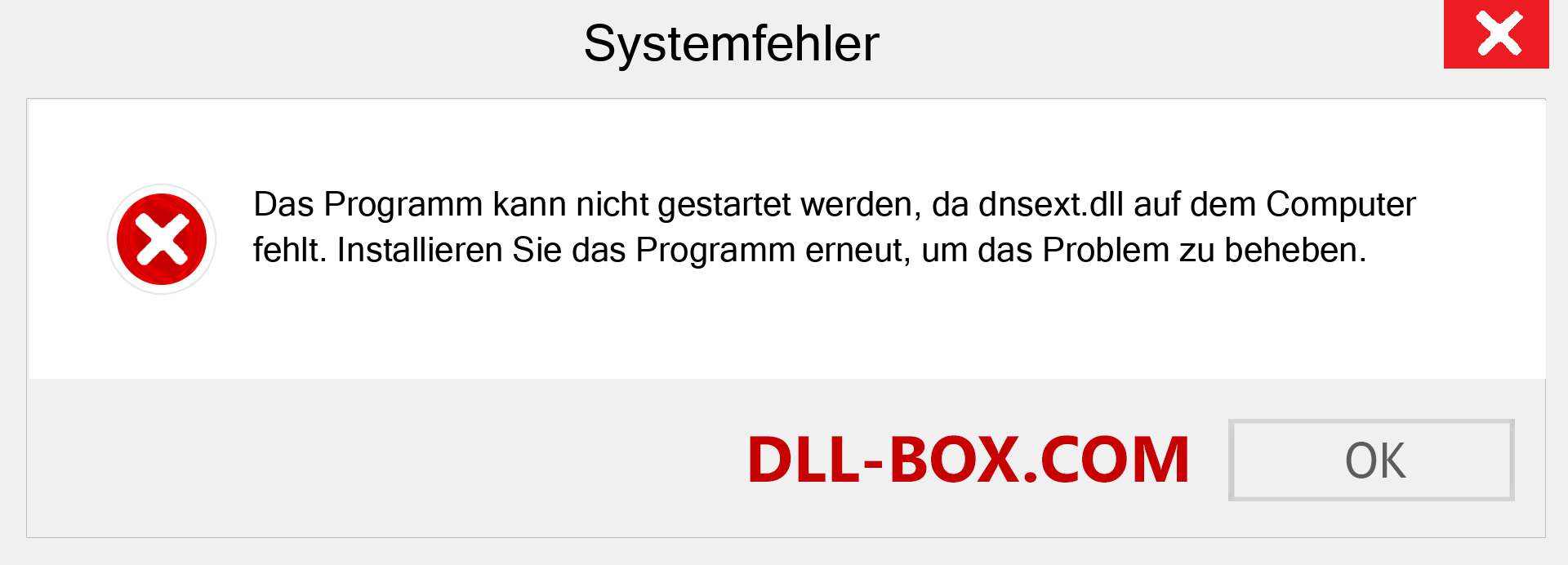 dnsext.dll-Datei fehlt?. Download für Windows 7, 8, 10 - Fix dnsext dll Missing Error unter Windows, Fotos, Bildern